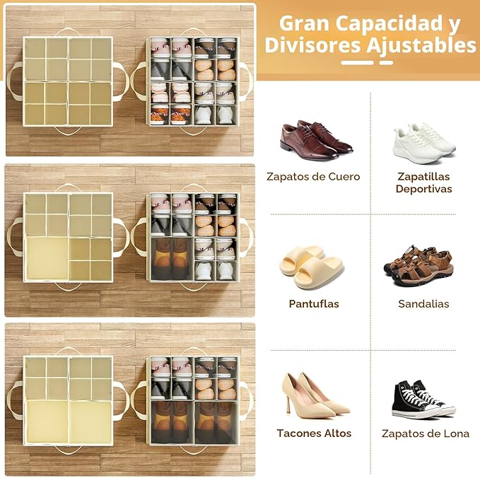 Organizador De Zapatos Multiuso Para Closet Con Divisores