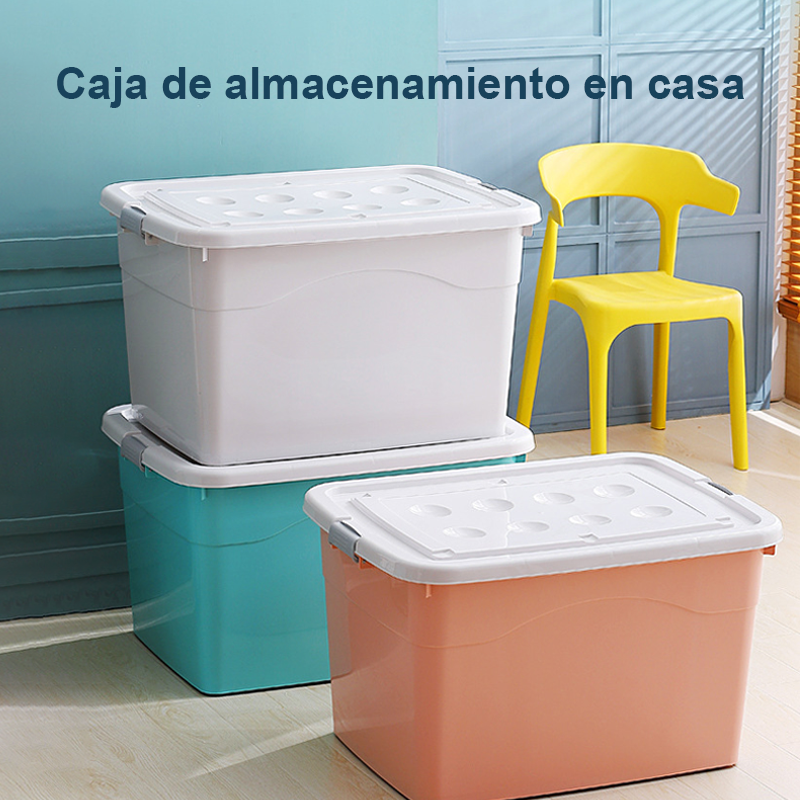 Caja Organizadora 100 Litros Con Ruedas Blanco62x  47x 37cm