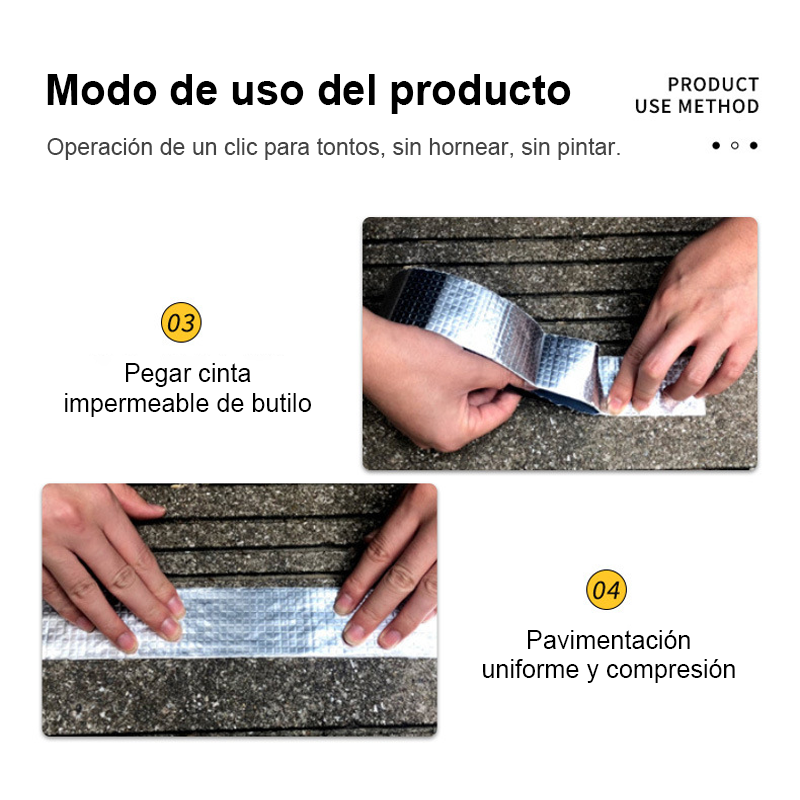 Cinta Sellador Butilo Techo Gotera Impermeable 100mm X 10m