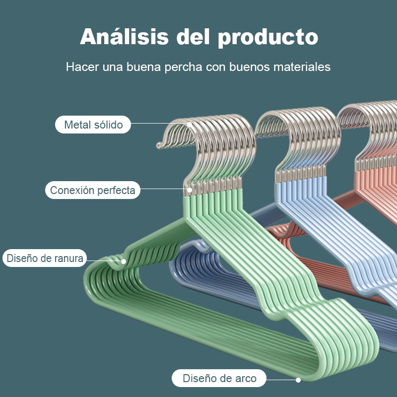 30 Colgadores Para De Ropa Antideslizantes Ganchos-colores