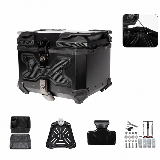 Maleta De Motos MJW Aleacion De Aluminio 45L + Respaldo