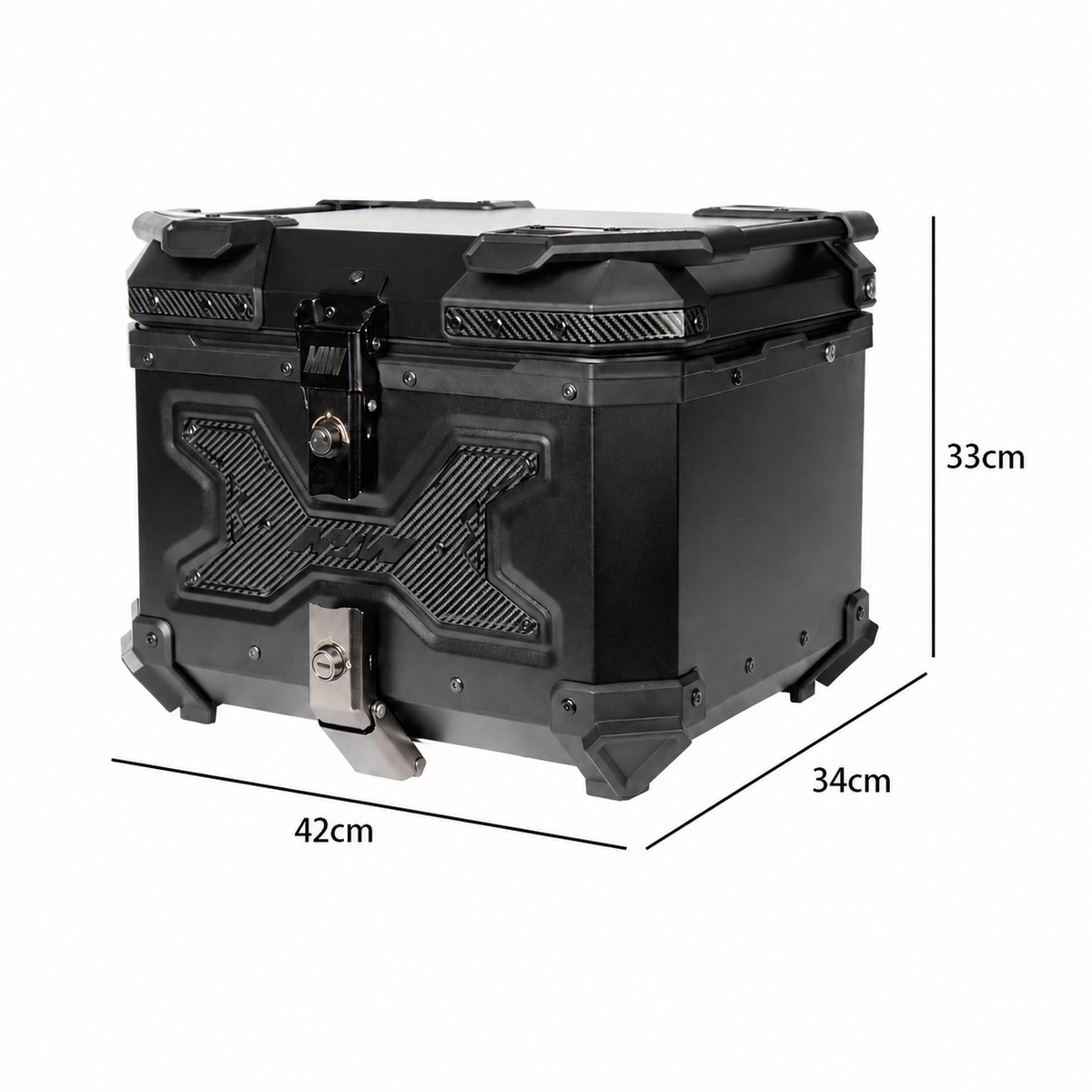 Maleta De Motos MJW Aleacion De Aluminio 45L + Respaldo