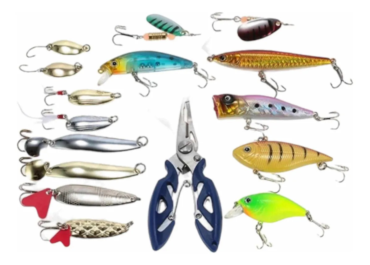 Kit De 101 Piezas De Señuelo Cebo Moscas Anzuelos Para Pesca