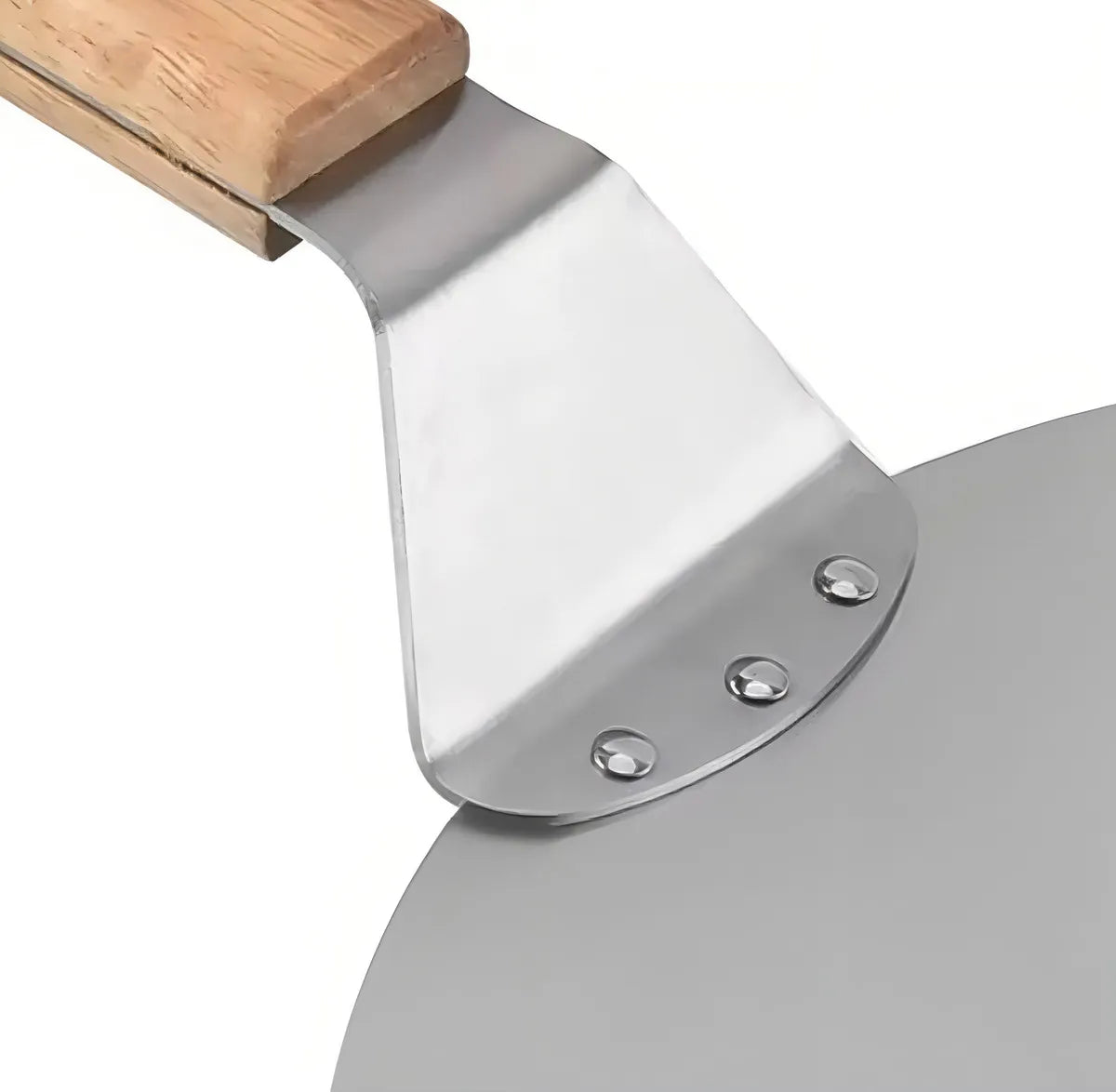 Pala De Pizza Redonda 30 Cm Acero Inox Con Mango De Madera
