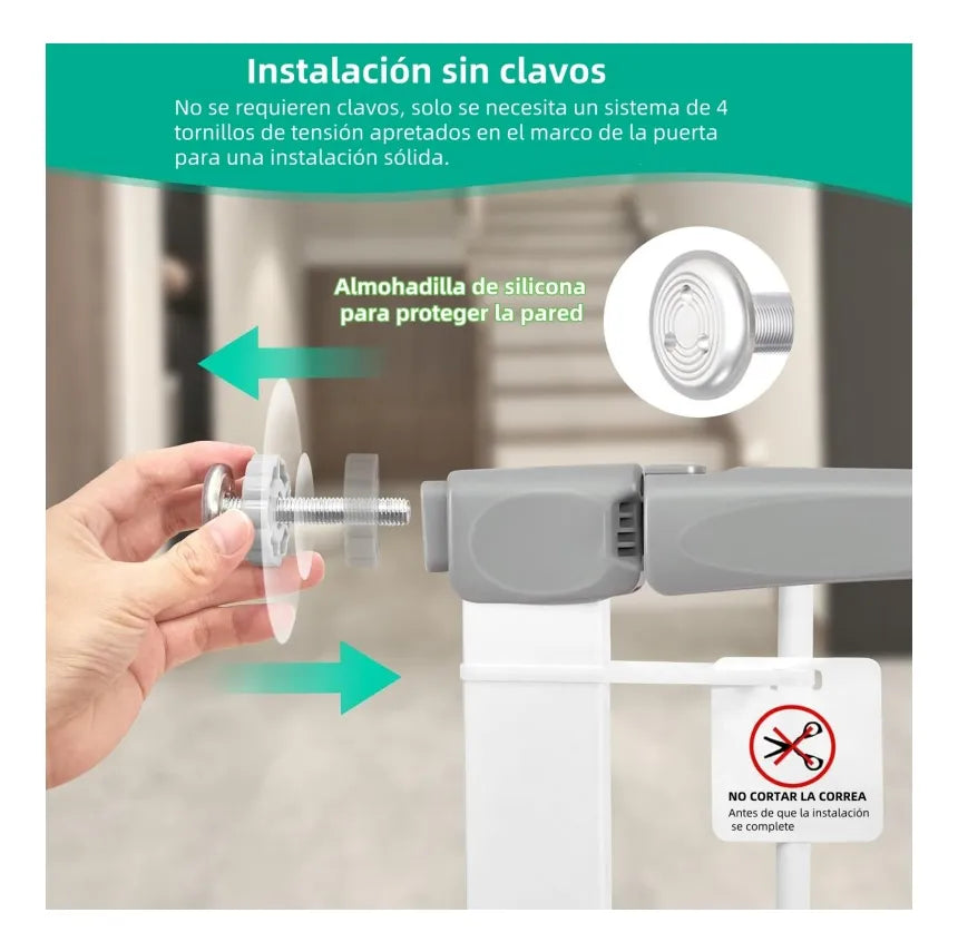 Reja Seguridad Escalera Puerta Bebe Mascota 104-111cm