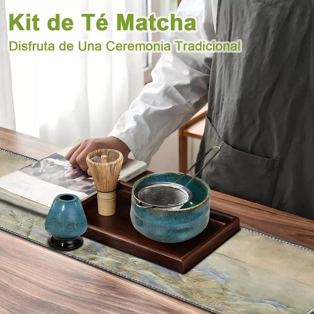 Set De Té Matcha 7 Piezas Japonés Batidor Tazón Herramientas