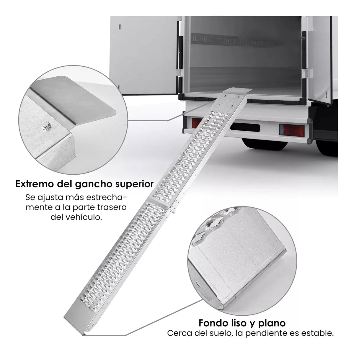 Rampas Para Motocicleta Aleación Acero Carga 350kg Plegable