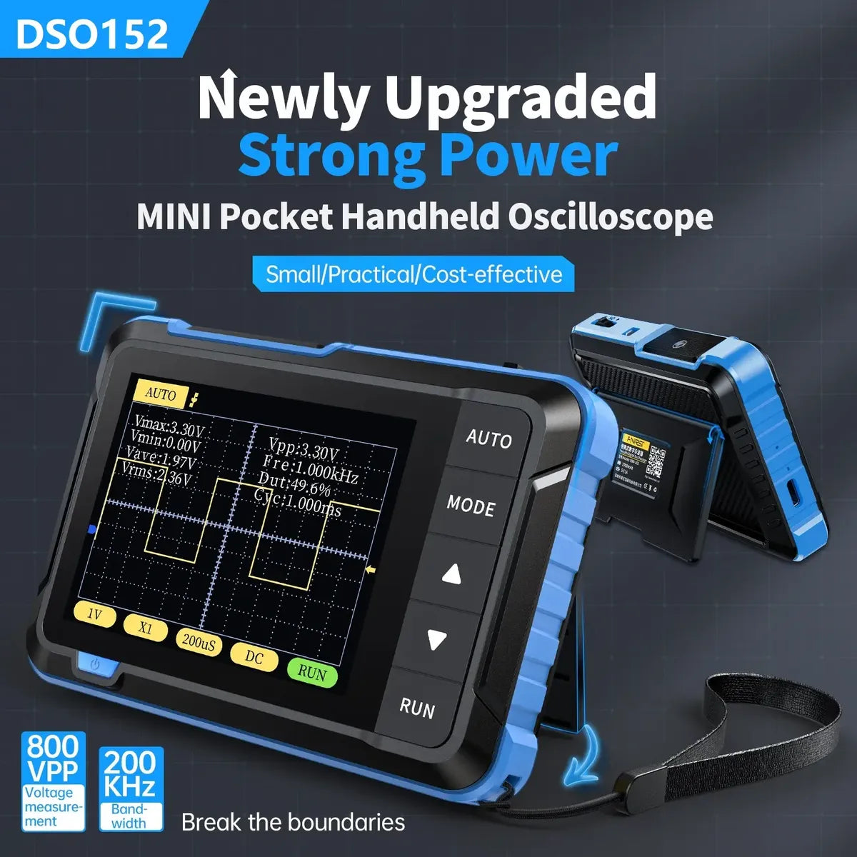 Osciloscopio Dso152 Digital Portátil De 2,5 Ms/s Y 200 Khz