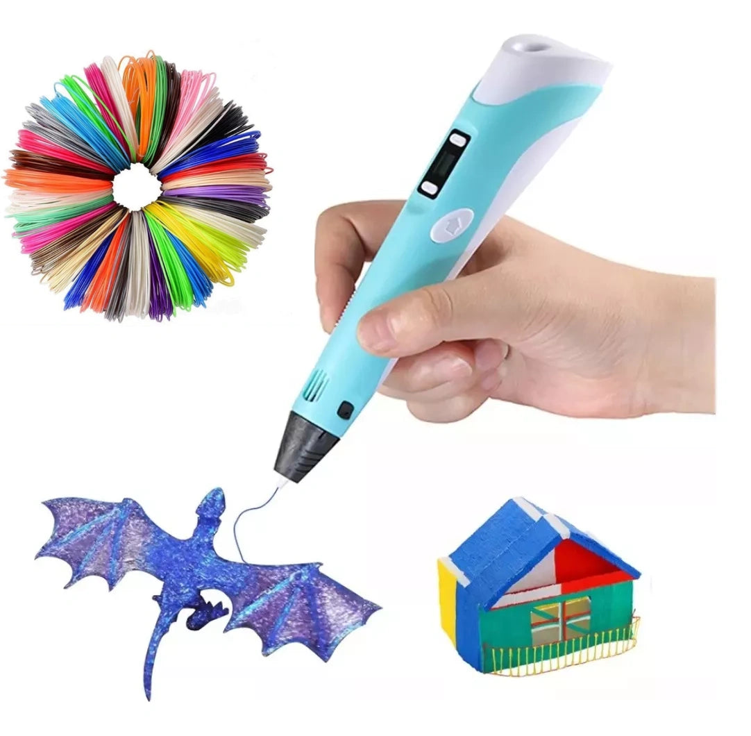 Kit Lapiz Bolígrafo Impresora 3d + 200 Metros Filamentos