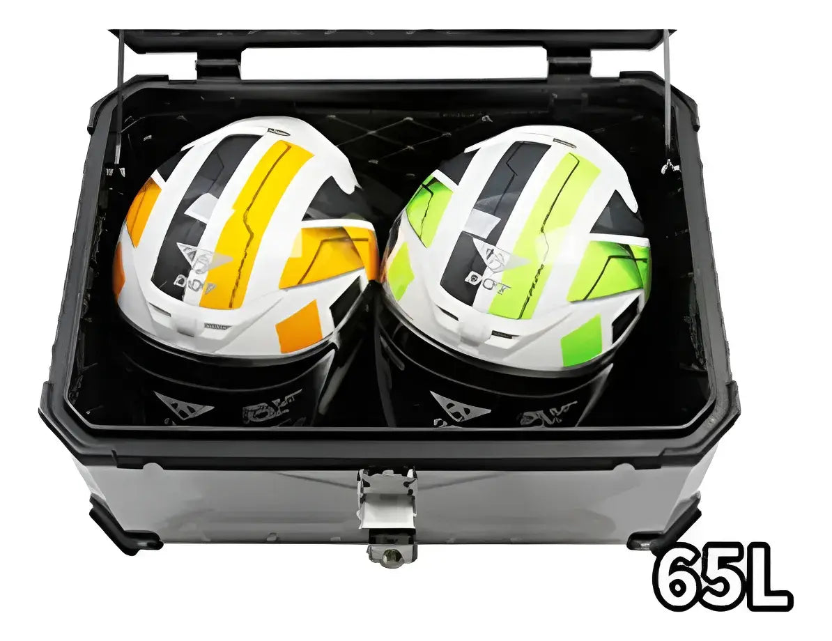 Maleta De Motos Top Case Aleacion De Aluminio 65l + Respaldo