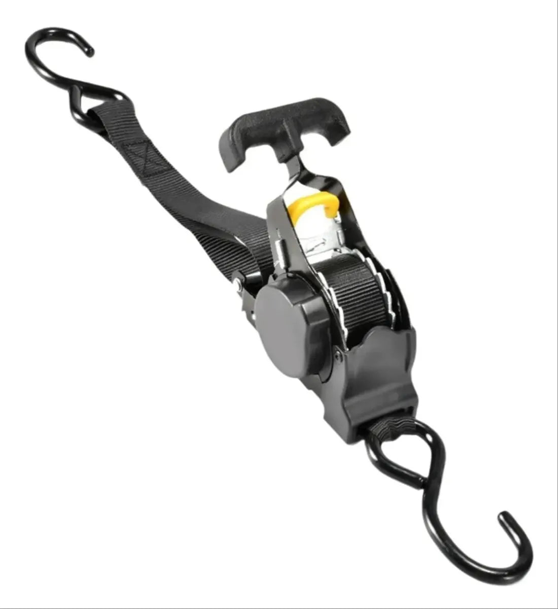Eslinga Amarre Retráctil Automático 2,5cmx3m Negro
