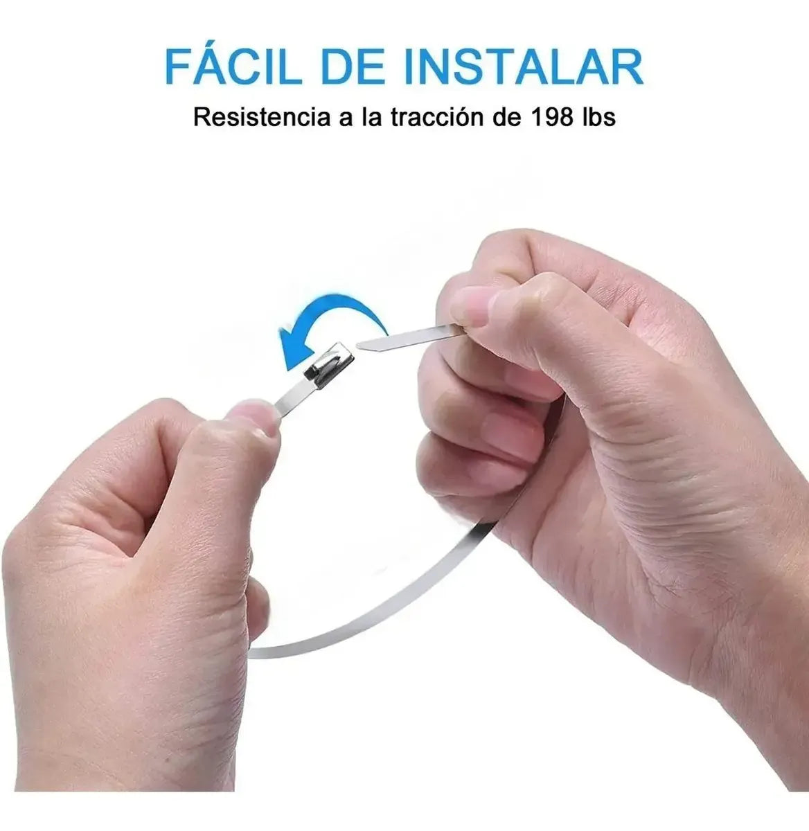100 Abrazadera Metálica Amarra Acero Inoxidable 300x4.6mm