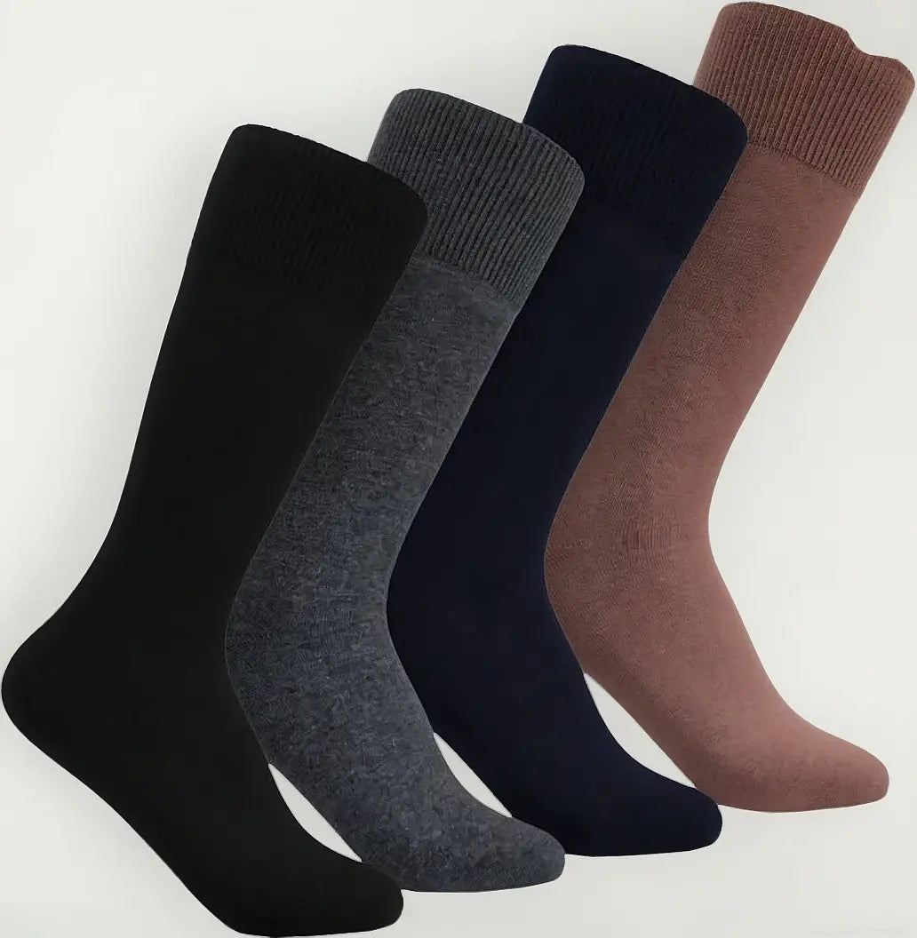 Pack 12 Calcetines Algodón Diabéticos Larga Sin Costura Homb