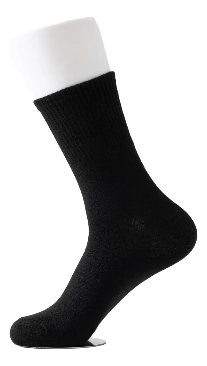 Pack 12 Calcetines Deportivas Larga 100% Bambú Hombre Negro