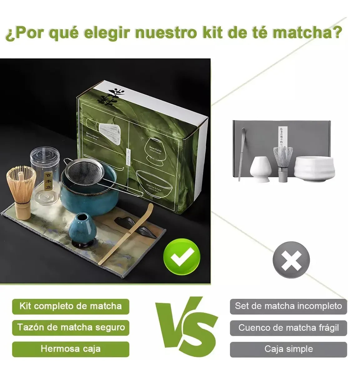 Set De Té Matcha 7 Piezas Japonés Batidor Tazón Herramientas