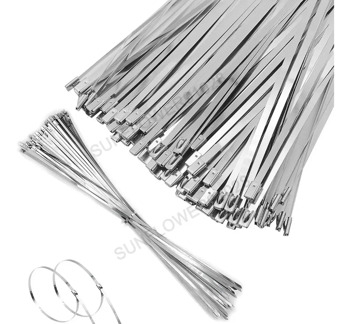 100 Abrazadera Metálica Amarra Acero Inoxidable 300x4.6mm