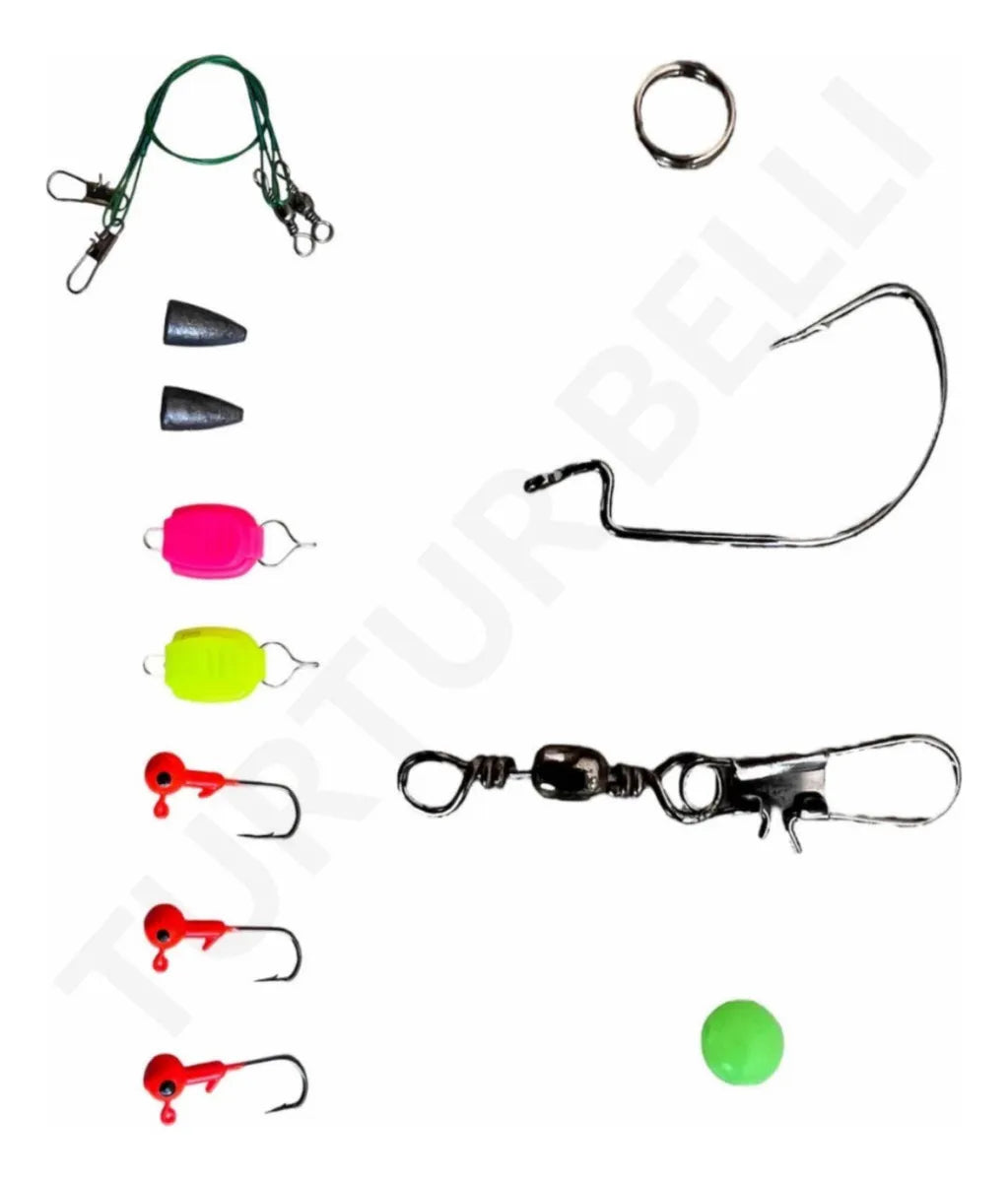 Kit De 101 Piezas De Señuelo Cebo Moscas Anzuelos Para Pesca