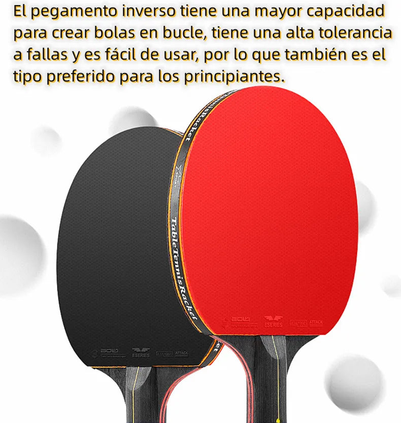2 Paleta De Ping Pong Profesional 6 Star / Con Estuche Negro