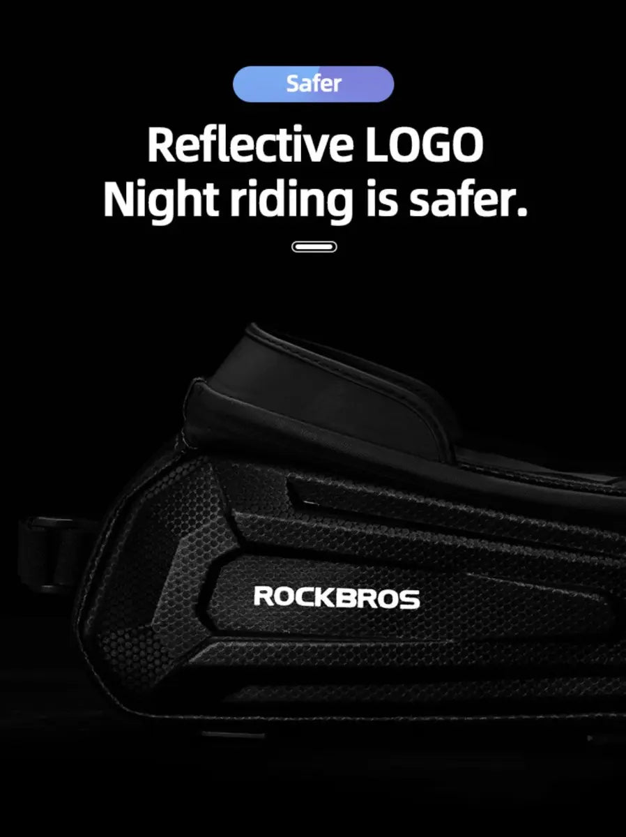 Bolso Bicicleta Porta Celular Impermeable Rockbros Negro