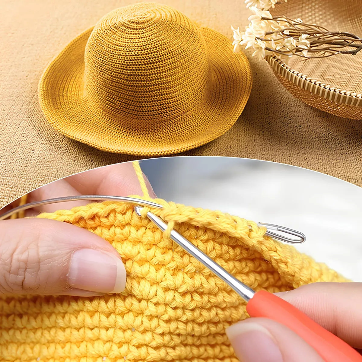 Set Crochet Ganchillos Silicona Accesorios Para Tejer 59pcs