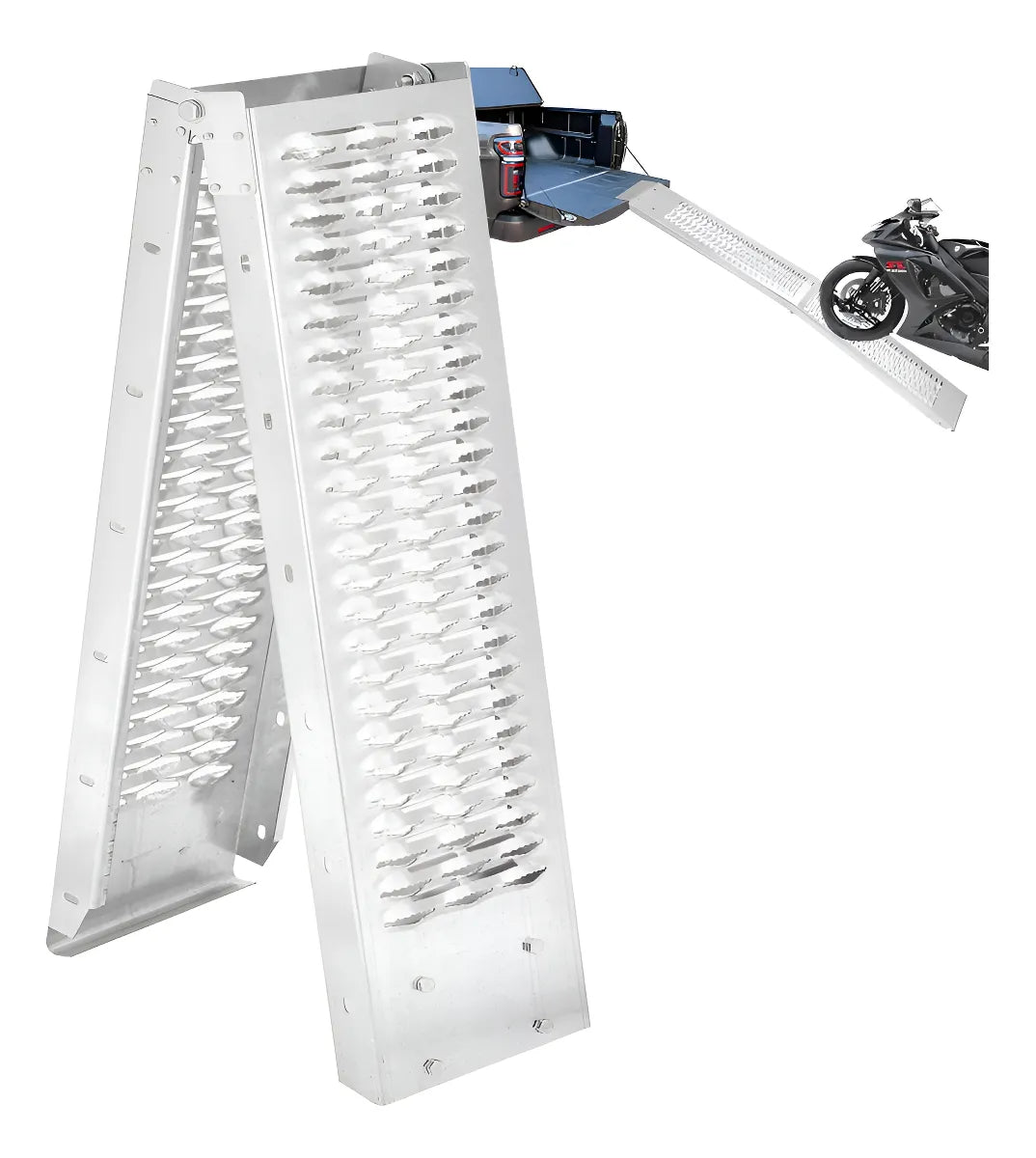Rampas Para Motocicleta Aleación Acero Carga 350kg Plegable