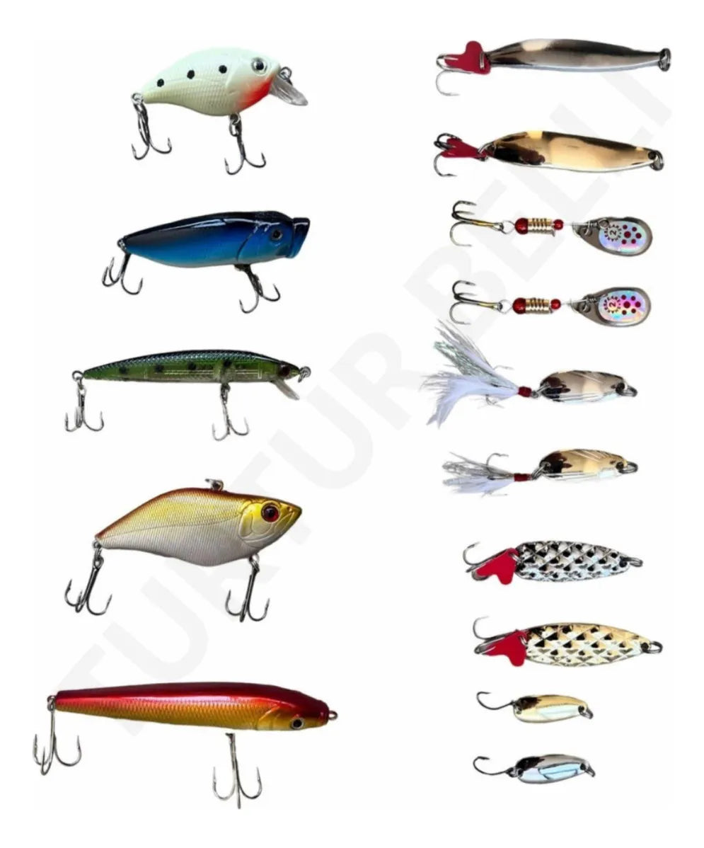 Kit De 101 Piezas De Señuelo Cebo Moscas Anzuelos Para Pesca