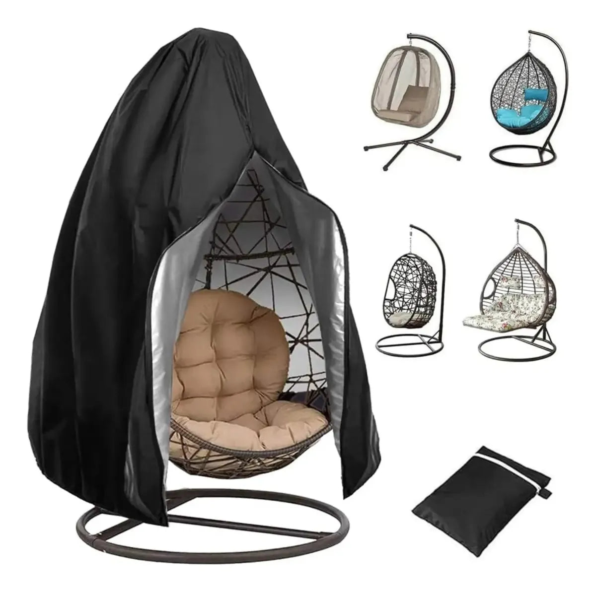 Funda Protectora Para Silla Colgante Huevo Mimbre Impermeable