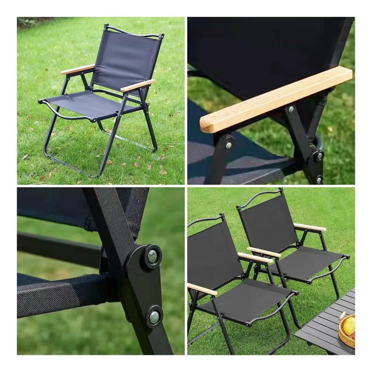 Sillas Plegable Camping Playa Tela Oxford Negro 150kg