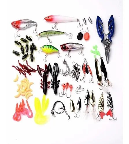 Kit De 101 Piezas De Señuelo Cebo Moscas Anzuelos Para Pesca