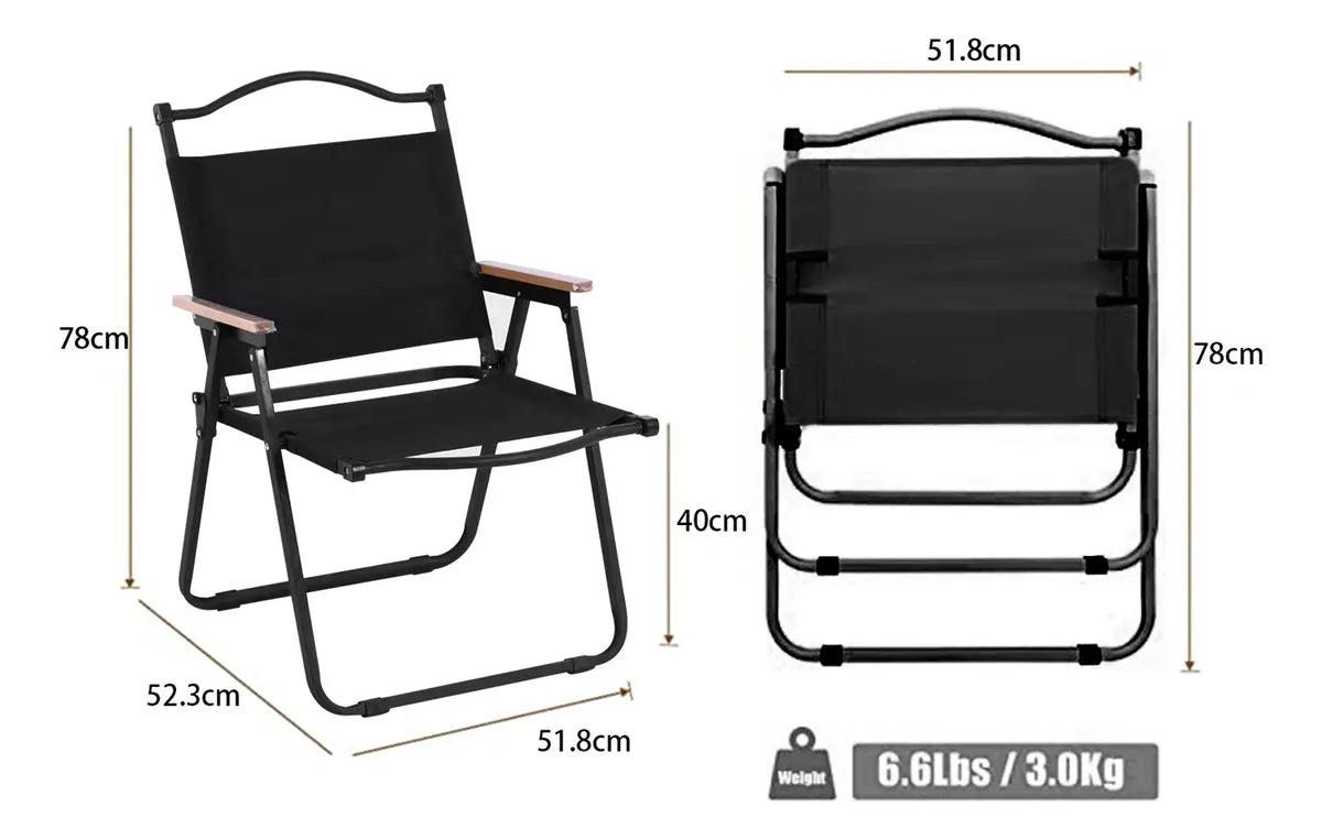 Sillas Plegable Camping Playa Tela Oxford Negro 150kg