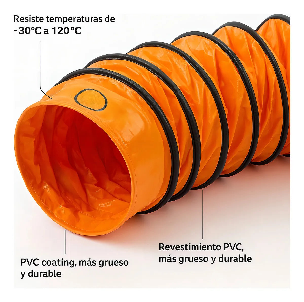 Extractor Aire Industrial 12 Pulgadas + Ducto Flexible 10mts