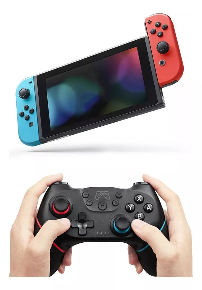 Control inalámbrico Lehuai Pro Nintendo Switch Bluetooth color negro
