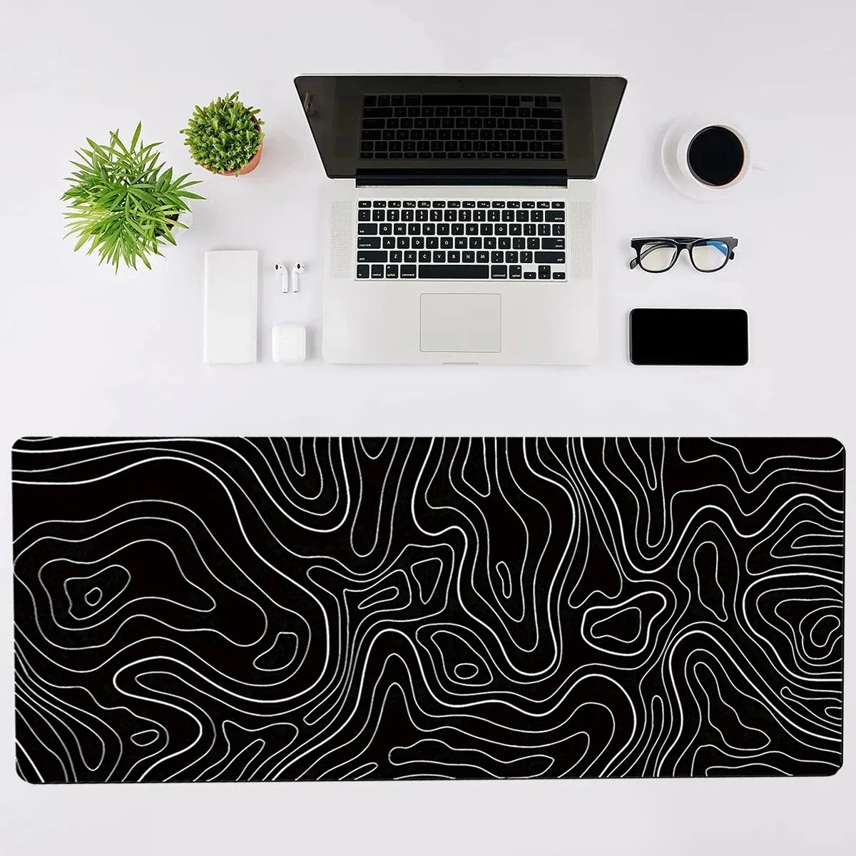 Mouse Pad Gamer Antideslizante. 100% 90x40cm 3mm Negro N-15