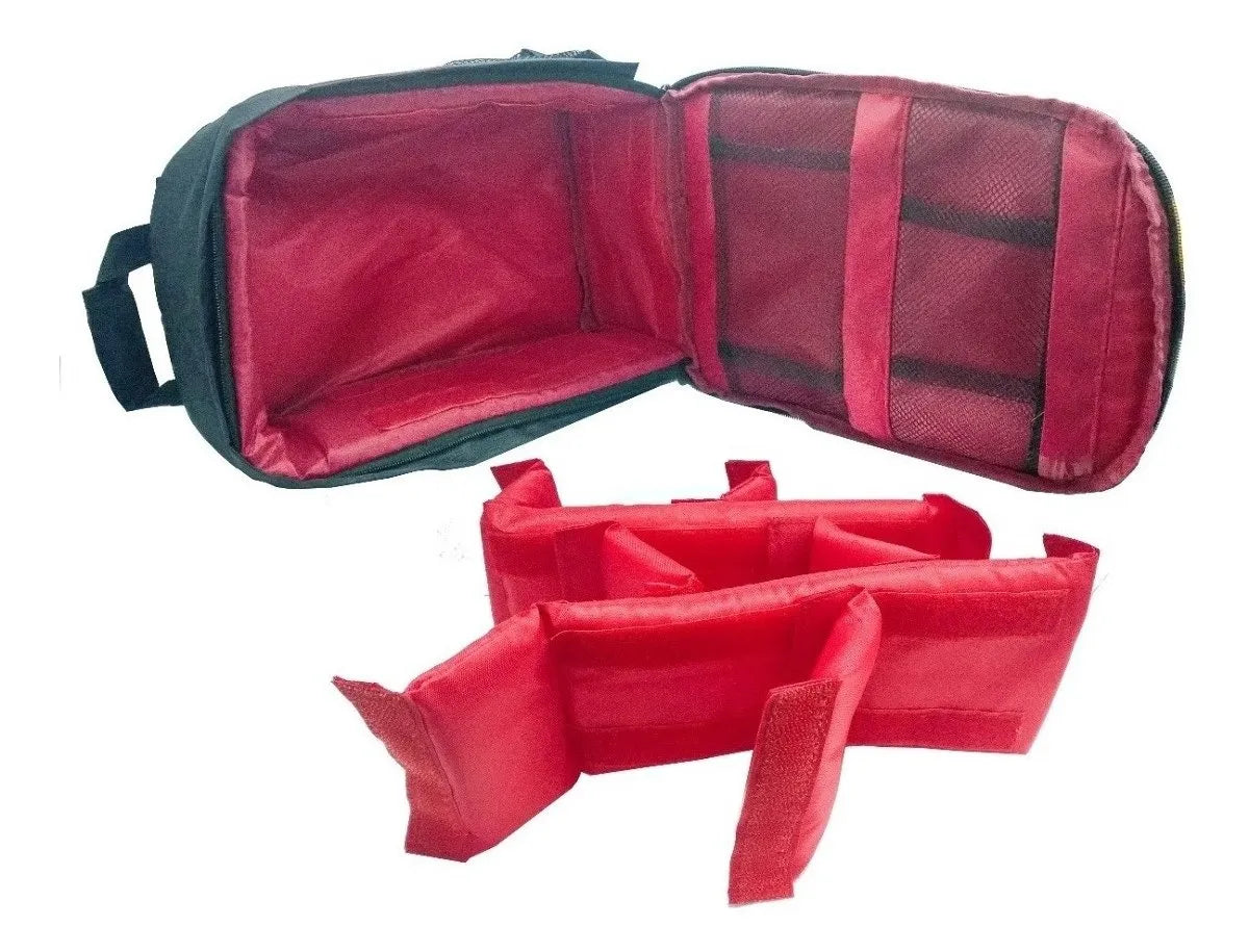Bolso Mochila Para Camara Fotografica Profesional Negro
