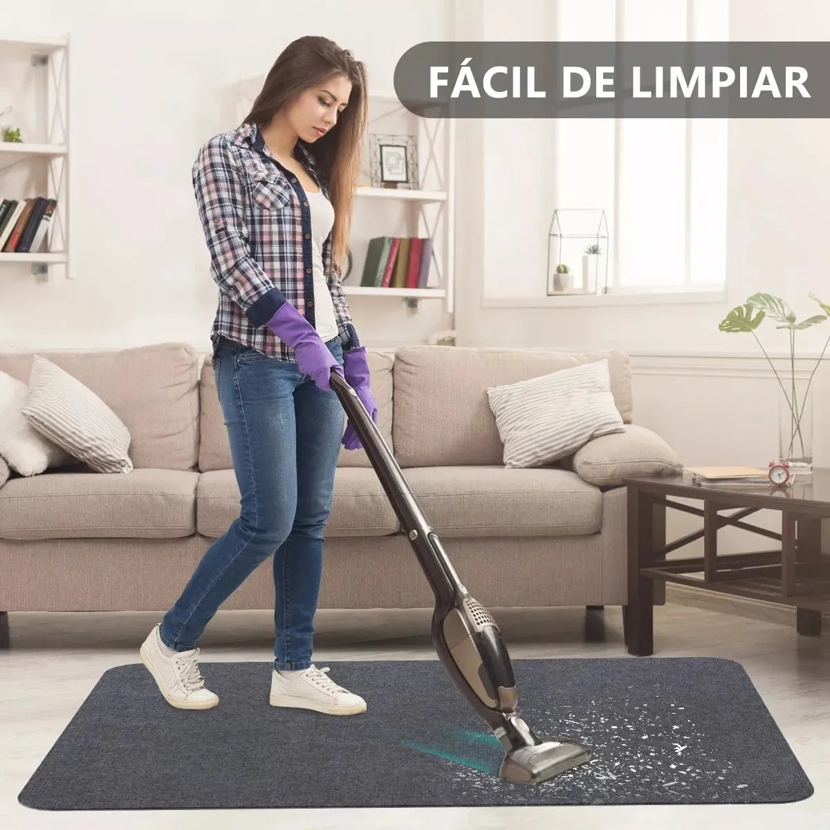 Alfombrilla Antideslizante Para Silla 120x90cm