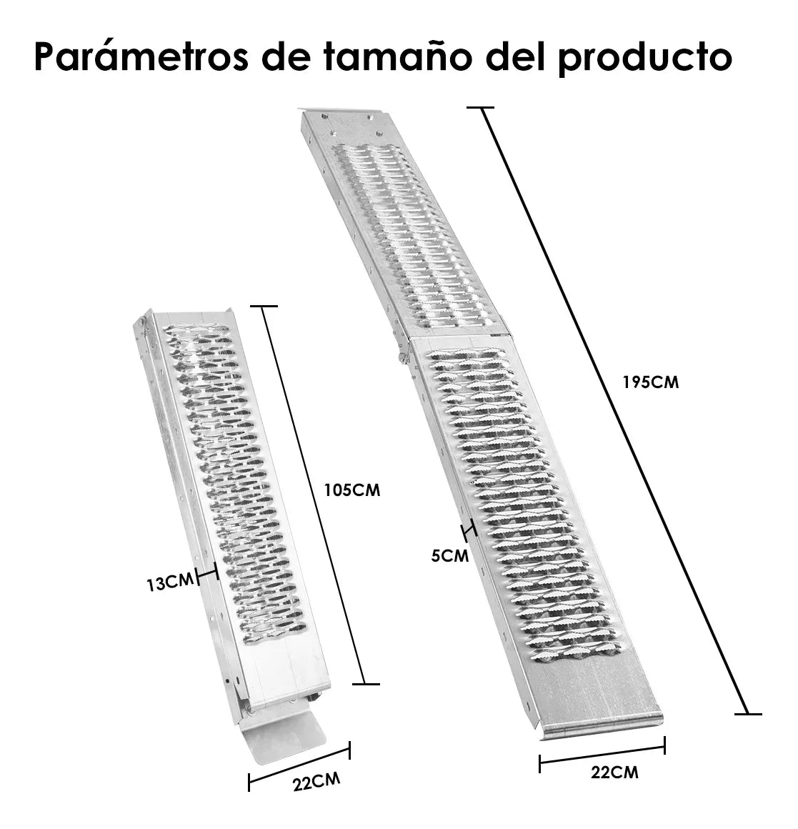 Rampas Para Motocicleta Aleación Acero Carga 350kg Plegable