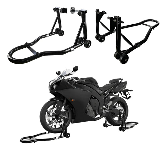 Caballete Elevador Para Moto Trasero Y Delantero 450kg Negro