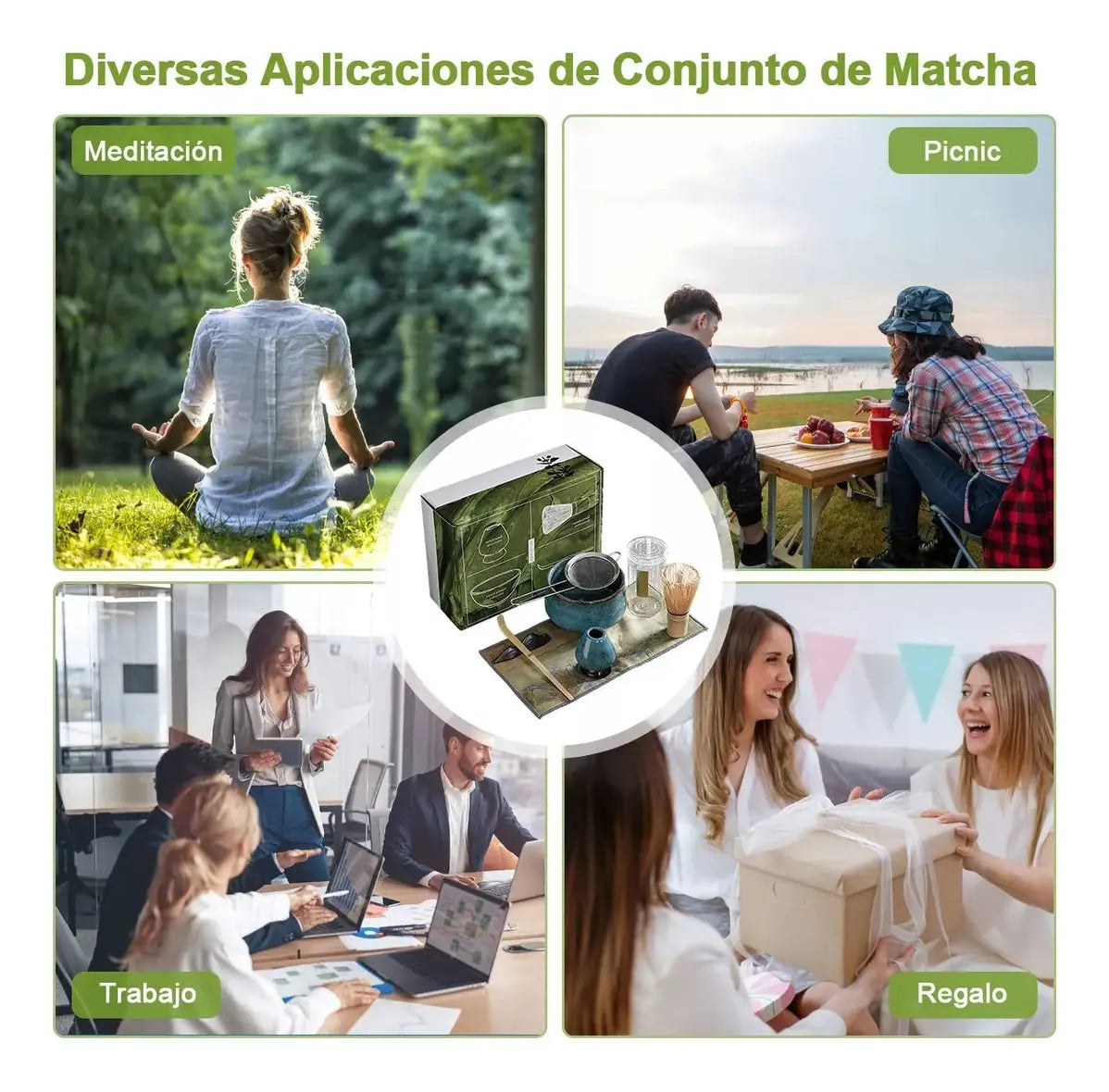 Set De Té Matcha 7 Piezas Japonés Batidor Tazón Herramientas