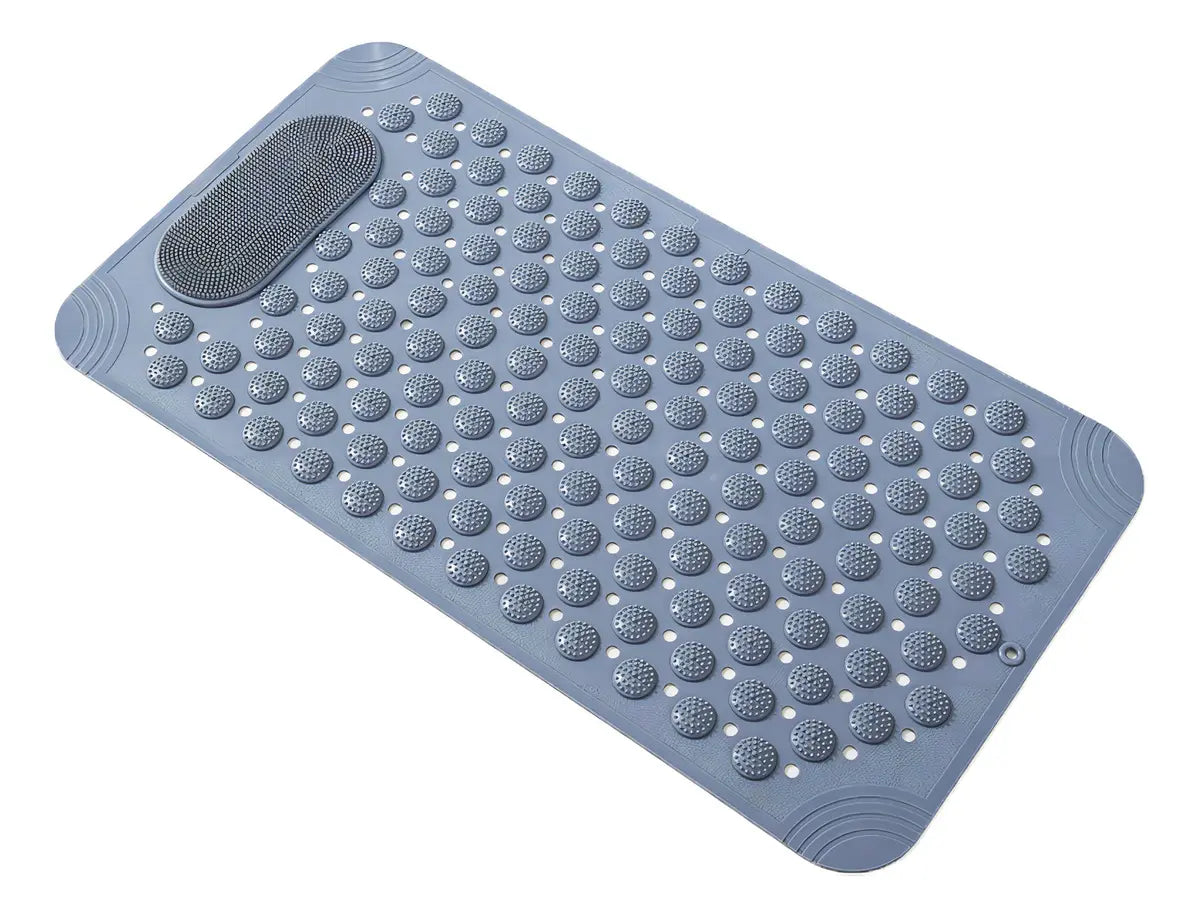 Piso De Goma Antideslizante Para Ducha Baño 36×69cm Gris