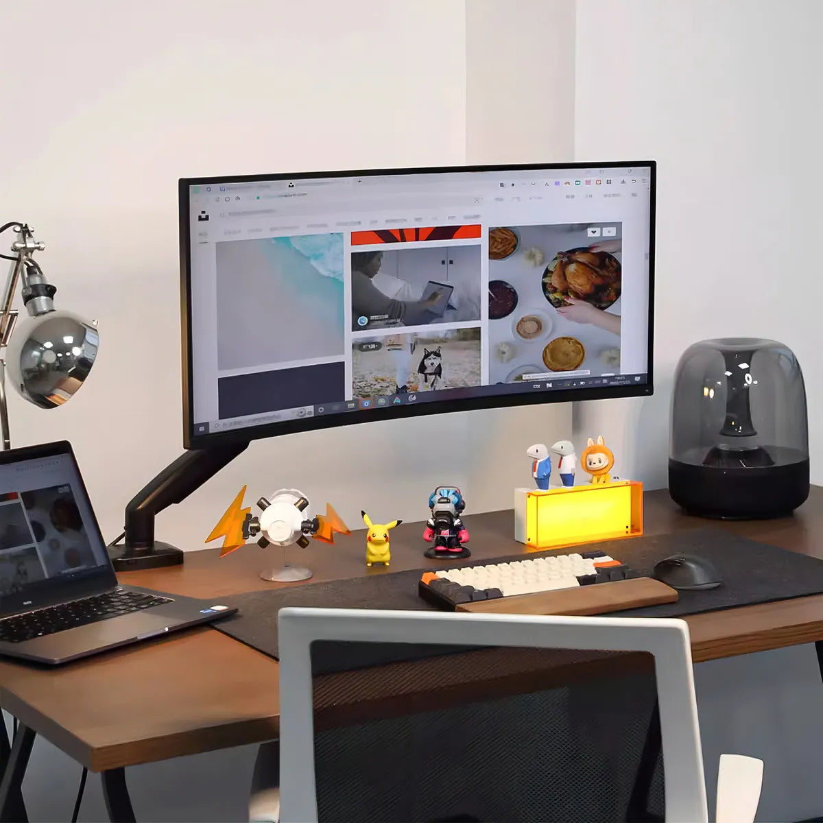 Soporte Monitor Escritorio 17-32 Pulgadas Resorte A Gas Negro