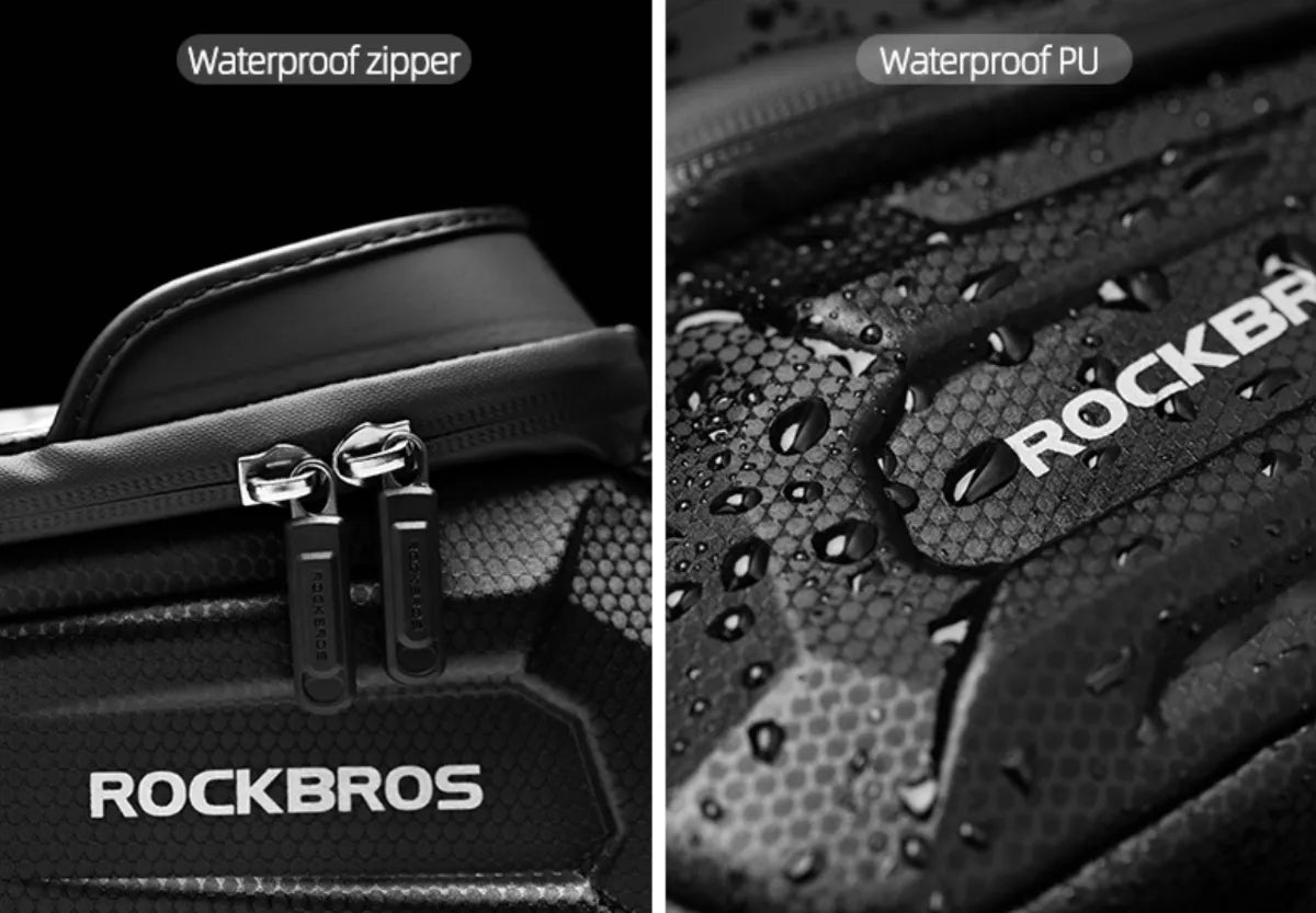 Bolso Bicicleta Porta Celular Impermeable Rockbros Negro