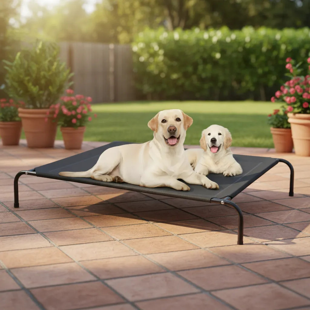 Cama Elevada Altura Para Mascota Perro Gato Talla L - Negro
