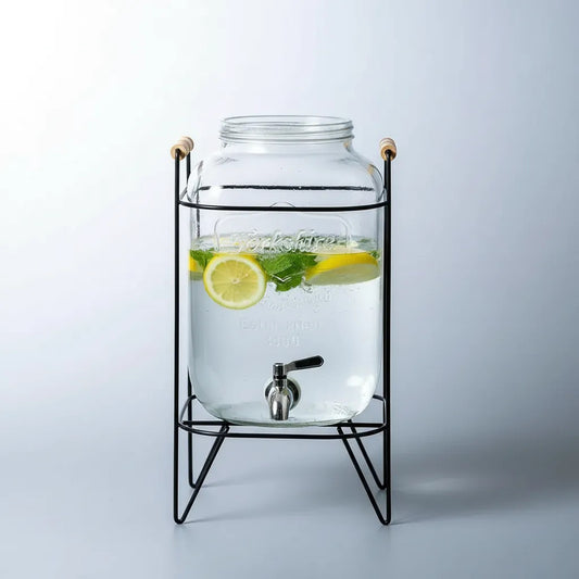 Dispensadores De Jugos Bebidas Con Atril 5 Litros Vidrio