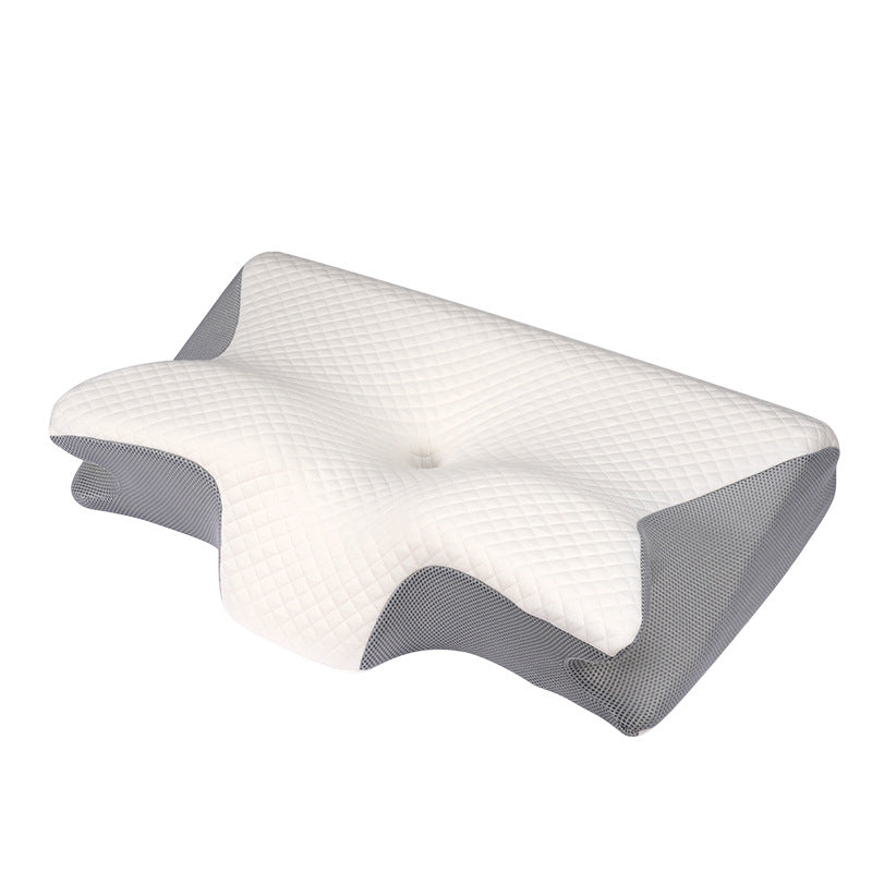 Almohada Ortopédica Cojín Cuello Memory Foam Cervical Gris