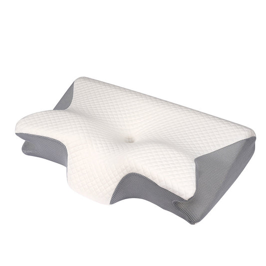 Almohada Ortopédica Cojín Cuello Memory Foam Cervical Gris