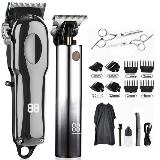 Kit 2 Maquinas Afeitadora Pelo Y Barba Recargable Profesiona