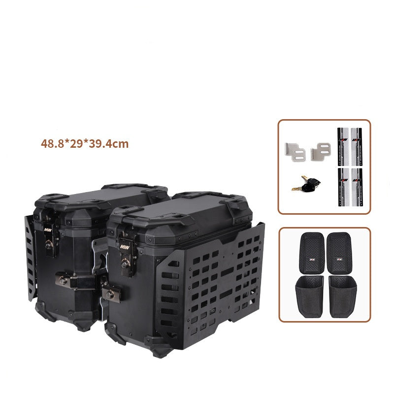Maleta De Motos Laterales MJW Aleacion De Aluminio Laterales Expandibles 76L