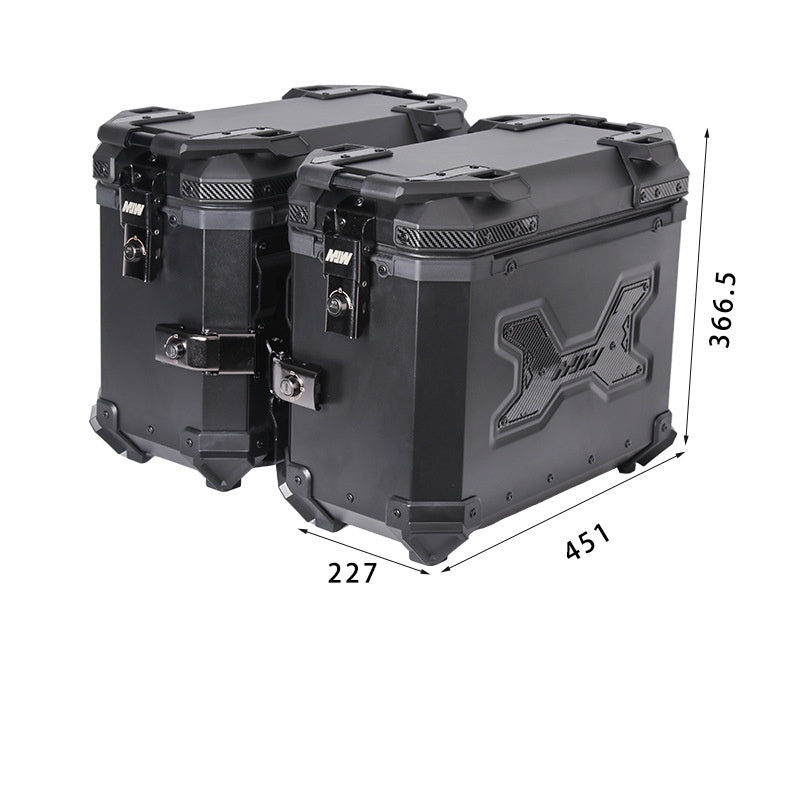 Maleta De Motos Laterales MJW Aleacion De Aluminio 76l Con Anclaje