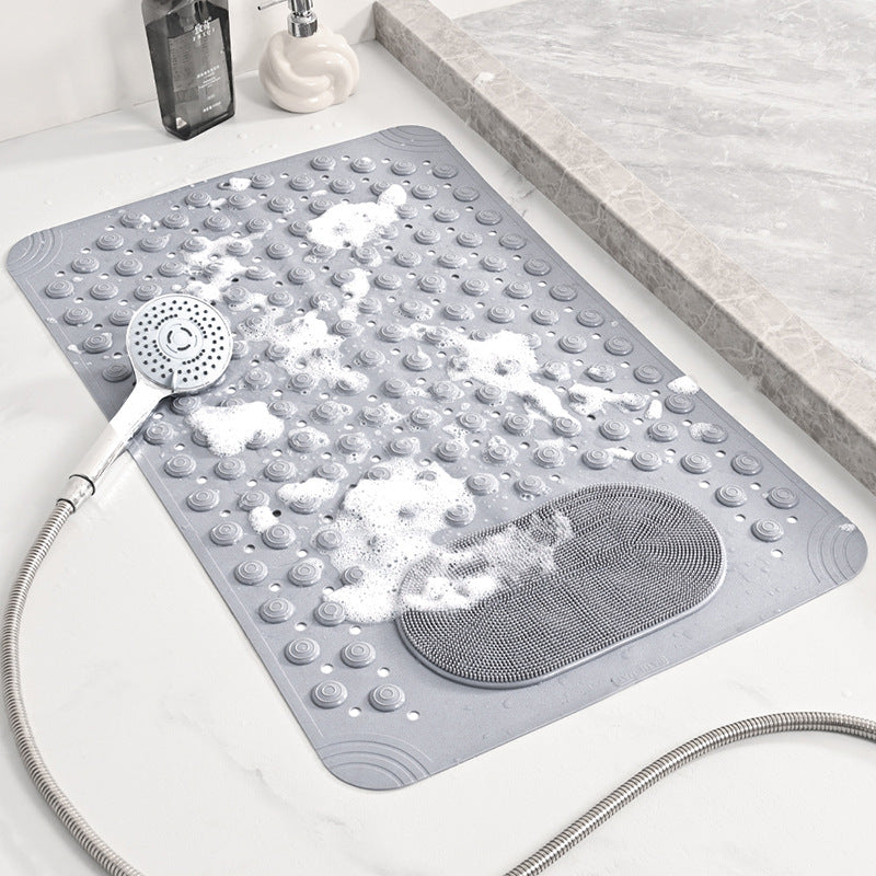 Piso De Goma Antideslizante Para Ducha Baño 36×69cm Gris