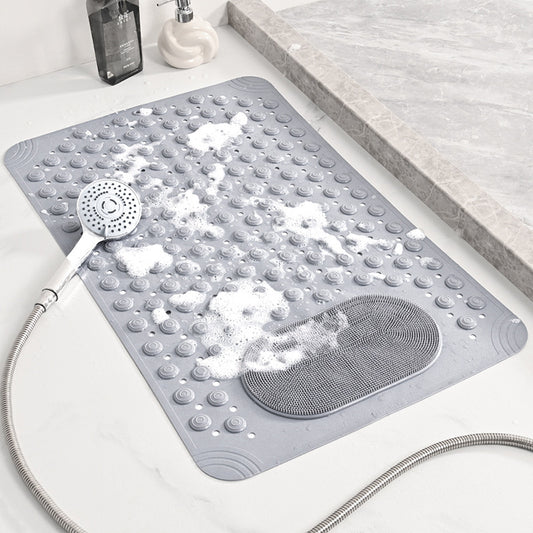 Piso De Goma Antideslizante Para Ducha Baño 36×69cm Gris